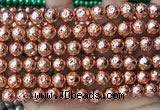 CLV553 15.5 inches 10mm round plated lava beads wholesale