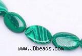 CMA01 10*13mm flat oval imitate malachite beads Wholesale