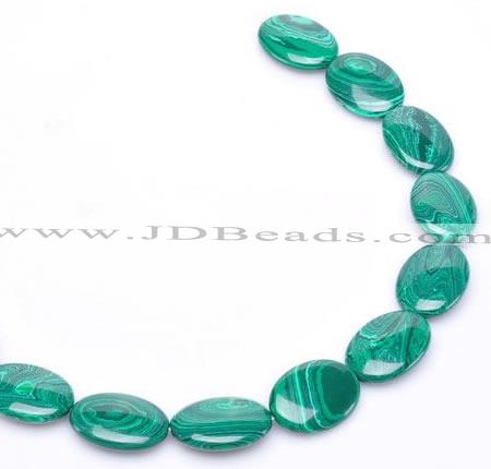 CMA04 flat oval 18*25mm imitate malachite beads Wholesale