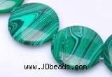 CMA08 15.5 inches 25mm coin imitate malachite beads wholesale