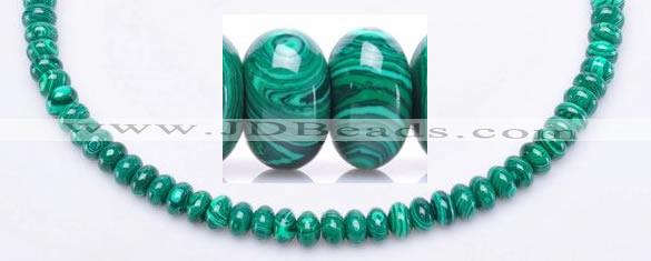 CMA16 5*8mm roundel imitate malachite gemstone beads Wholesale