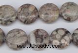 CMB09 15.5 inches 16mm flat round natural medical stone beads