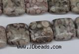 CMB20 15.5 inches 16*16mm square natural medical stone beads