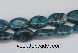 CMB46 15.5 inches 10*14mm oval dyed natural medical stone beads