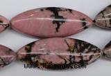 CME08 15.5 inches 15*40mm marquise rhodonite gemstone beads