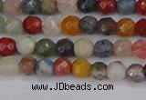 CME100 15.5 inches 4mm faceted round mixed gemstone beads