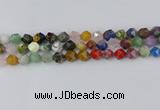 CME108 15.5 inches 10mm faceted nuggets mixed gemstone beads