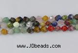 CME109 15.5 inches 12mm faceted nuggets mixed gemstone beads