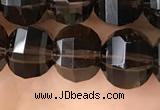 CME212 15.5 inches 7*9mm - 8*10mm pumpkin smoky quartz beads