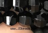 CME213 15.5 inches 7*9mm - 8*10mm pumpkin black quartz beads