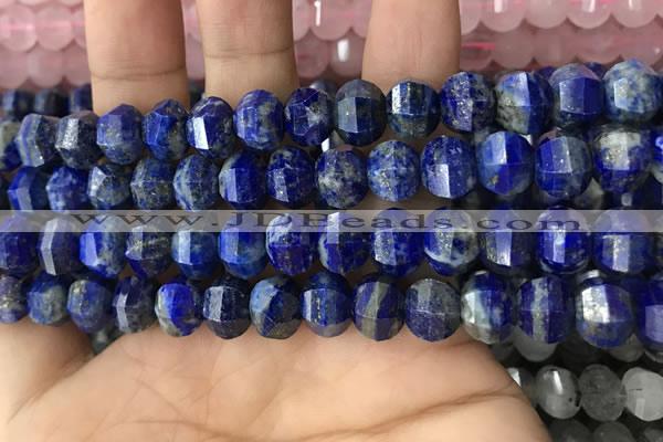 CME215 15.5 inches 7*9mm - 8*10mm pumpkin lapis lazuli beads