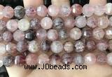 CME253 15.5 inches 10*11mm - 11*12mm pumpkin strawberry quartz beads