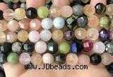 CME255 15.5 inches 10*11mm - 11*12mm pumpkin mixed gemstone beads