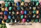 CME257 15.5 inches 10*11mm - 11*12mm pumpkin mixed tiger eye beads