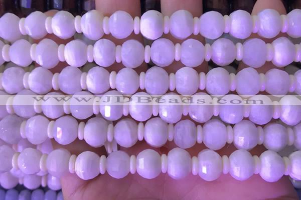 CME311 15.5 inches 8*10mm pumpkin white moonstone beads