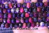 CME328 15.5 inches 9*11mm - 10*12mm pumpkin colorful tiger eye beads