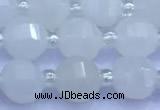 CME341 15 inches 8mm pumpkin blue chalcedony beads