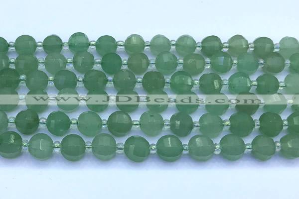 CME350 15 inches 8mm pumpkin green aventurine beads