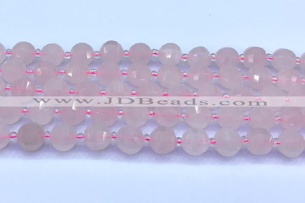 CME359 15 inches 10mm pumpkin rose quartz beads