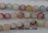 CMG112 15.5 inches 8mm round natural morganite beads wholesale