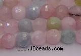 CMG210 15.5 inches 6mm faceted round morganite beads wholesale