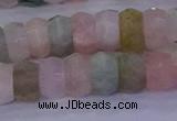 CMG221 15.5 inches 5*8mm faceted rondelle morganite beads