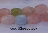 CMG229 15.5 inches 10*12mm - 12*16mm faceted nuggets morganite beads