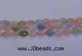 CMG231 15.5 inches 8*12mm flat teardrop morganite beads wholesale