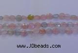 CMG253 15.5 inches 10mm faceted coin morganite beads