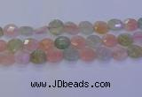 CMG256 15.5 inches 16mm faceted coin morganite beads