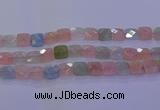 CMG261 15.5 inches 14*14mm faceted square morganite beads