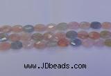 CMG265 15.5 inches 8*12mm faceted oval morganite beads