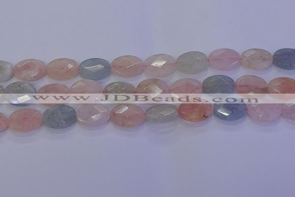 CMG266 15.5 inches 10*14mm faceted oval morganite beads