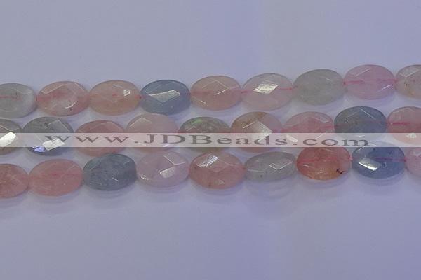 CMG268 15.5 inches 13*18mm faceted oval morganite beads