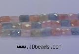 CMG281 15.5 inches 15*20mm faceted rectangle morganite beads