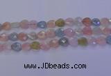 CMG283 15.5 inches 10*10mm faceted heart morganite beads