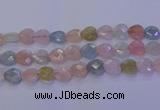 CMG285 15.5 inches 14*14mm faceted heart morganite beads