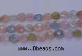 CMG286 15.5 inches 16*16mm faceted heart morganite beads