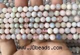 CMG378 15.5 inches 6mm faceted round morganite gemstone beads