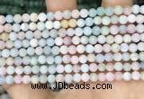 CMG401 15.5 inches 4mm round morganite beads wholesale