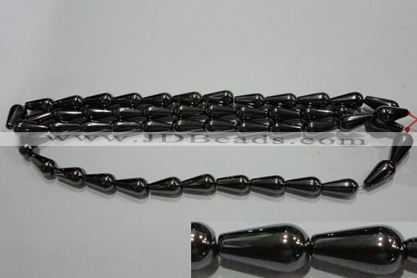 CMH140 15.5 inches 8*16mm teardrop magnetic hematite beads