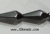 CMH142 15.5 inches 8*16mm faceted teardrop magnetic hematite beads