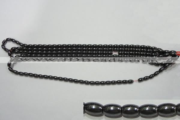 CMH145 15.5 inches 4*6mm rice magnetic hematite beads wholesale