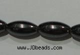 CMH148 15.5 inches 6*12mm rice magnetic hematite beads wholesale