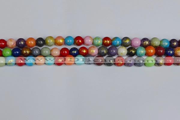 CMJ1010 15.5 inches 4mm round mixed Mashan jade beads wholesale