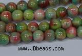 CMJ422 15.5 inches 6mm round rainbow jade beads wholesale