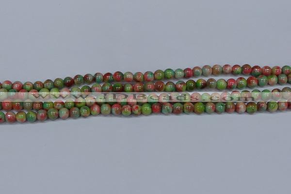 CMJ422 15.5 inches 6mm round rainbow jade beads wholesale