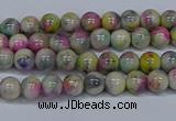 CMJ435 15.5 inches 4mm round rainbow jade beads wholesale