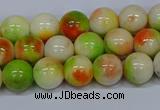 CMJ451 15.5 inches 8mm round rainbow jade beads wholesale