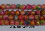 CMJ470 15.5 inches 4mm round rainbow jade beads wholesale